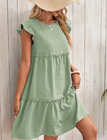 Rochie scurta Emery Rose, verde