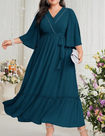 Rochie lunga SHEIN CURVE, albastru