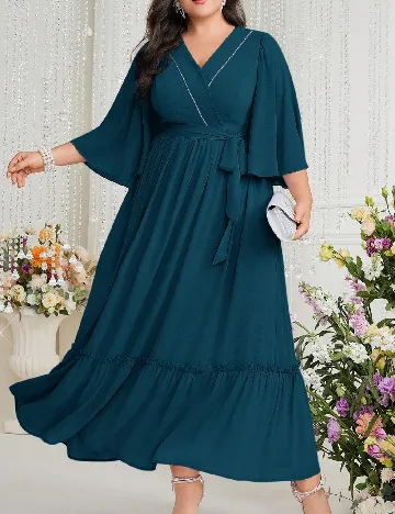 Rochie lunga SHEIN CURVE, albastru Albastru