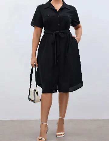 Rochie medie SHEIN CURVE, negru Negru