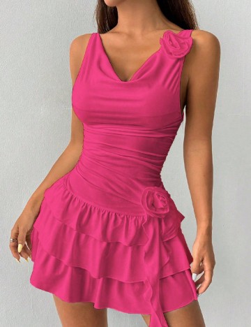 Rochie scurta SHEIN, roz