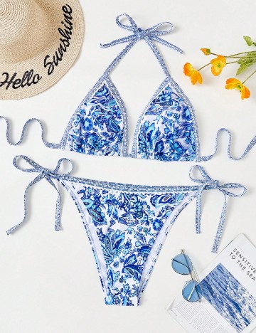 Costum de baie SHEIN, albastru