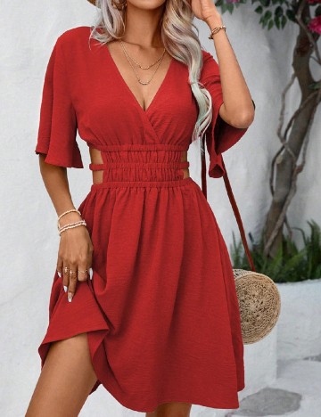 Rochie scurta SHEIN, rosu
