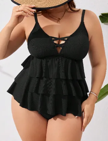 Costum de baie SHEIN CURVE, negru