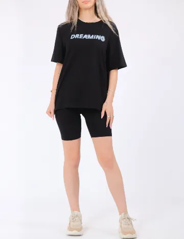 Tricou Pieces, negru