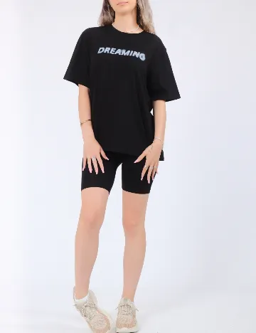 Tricou Pieces, negru