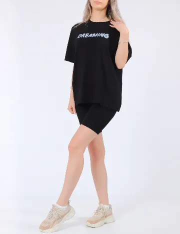 Tricou Pieces, negru