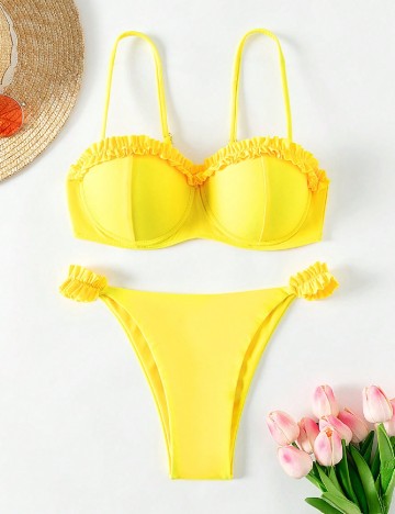 Costum de baie SHEIN, galben