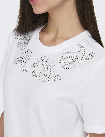 Tricou Only, alb