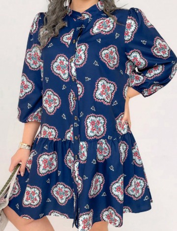 Rochie scurta SHEIN CURVE, bleumarin