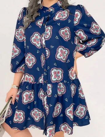 Rochie scurta SHEIN CURVE, bleumarin