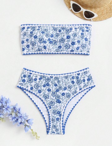 Costum de baie SHEIN, albastru
