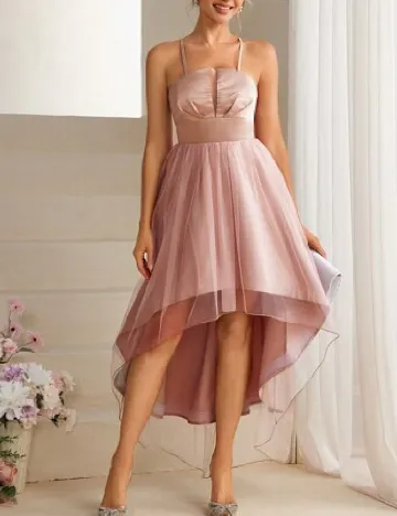 Rochie medie SHEIN, roz pudra inchis
