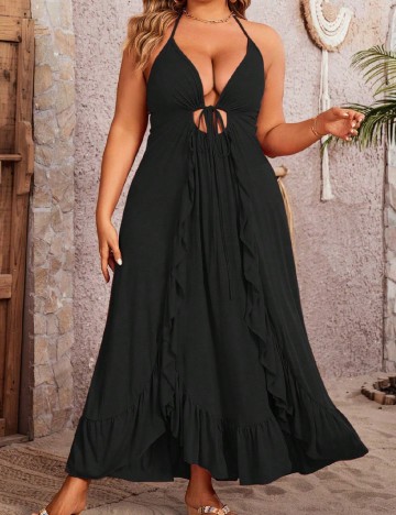 Rochie lunga SHEIN CURVE, negru
