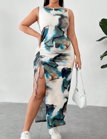 Rochie lunga SHEIN CURVE, mix culori