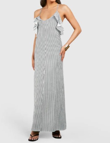 Rochie lunga Boohoo, alb