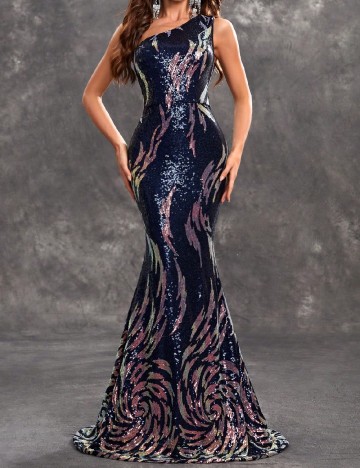 Rochie lunga Giffniseti, bleumarin