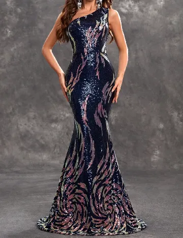 Rochie lunga Giffniseti, bleumarin