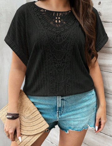 Bluza Emery Rose Curve, negru
