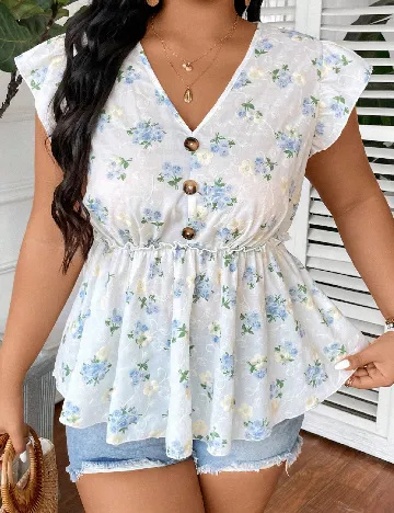 Bluza SHEIN CURVE, alb