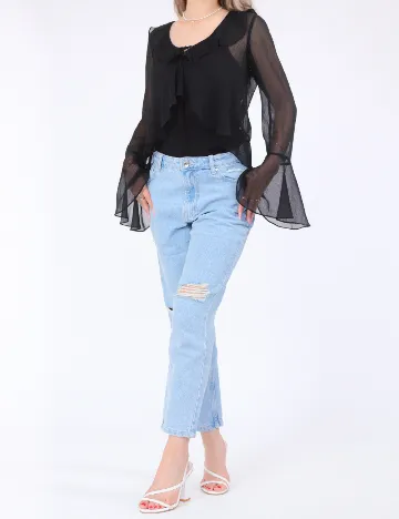Bluza Pieces, negru