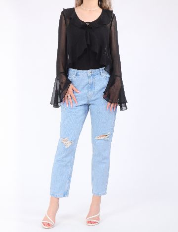 Bluza Pieces, negru