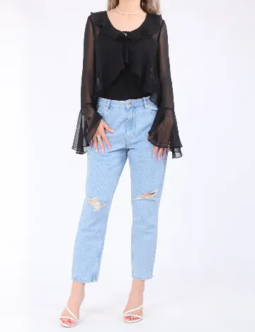 Bluza Pieces, negru