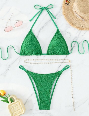 Costum de baie SHEIN, verde