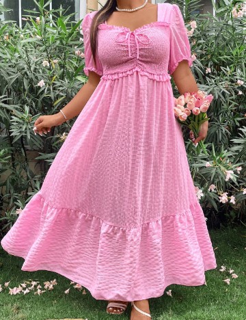 Rochie lunga SHEIN CURVE, roz