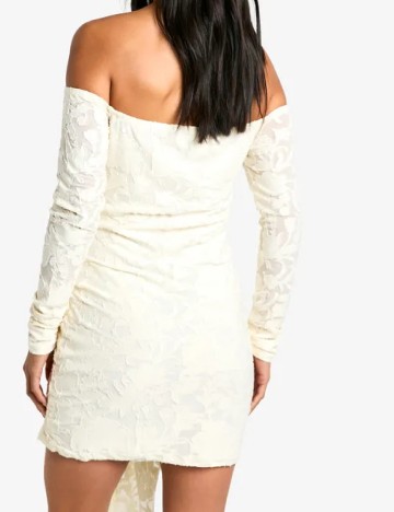 Rochie scurta Boohoo, crem