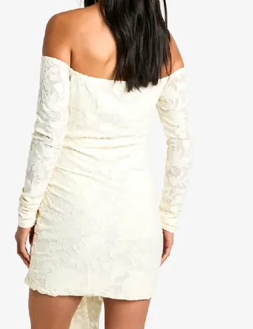 Rochie scurta Boohoo, crem