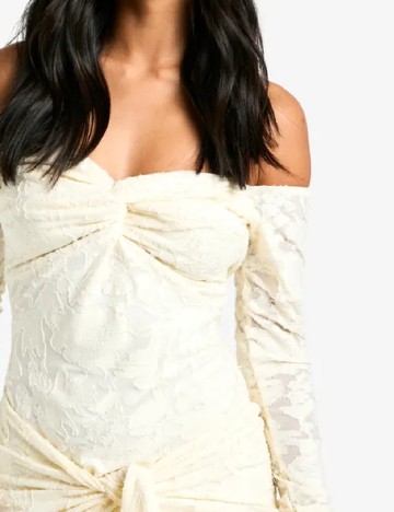 Rochie scurta Boohoo, crem