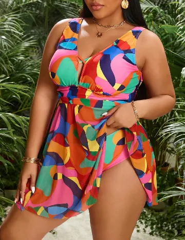 Costum de baie SHEIN CURVE, mix culori