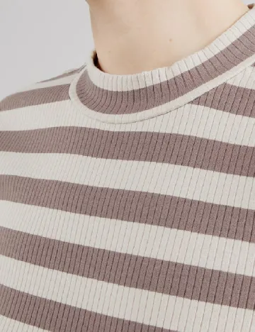 Tricou Noisy May, crem/maro