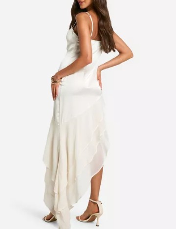 Rochie lunga Boohoo, ecru