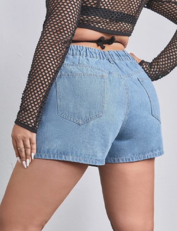 Fusta pantalon SHEIN CURVE, albastru