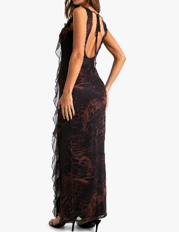 Rochie lunga Boohoo, animal print