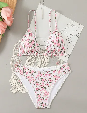Costum de baie SHEIN, alb