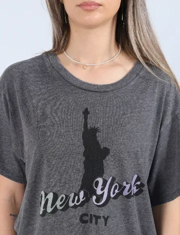 Tricou American Eagle, gri inchis