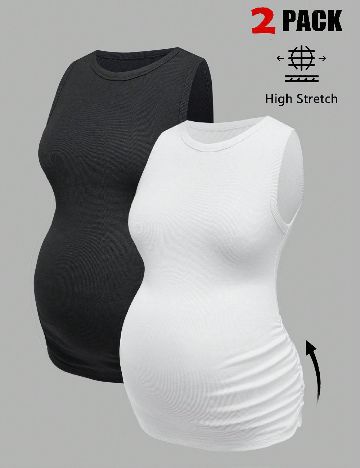 Set Maiouri 2 bucati SHEIN Maternity, mix culori