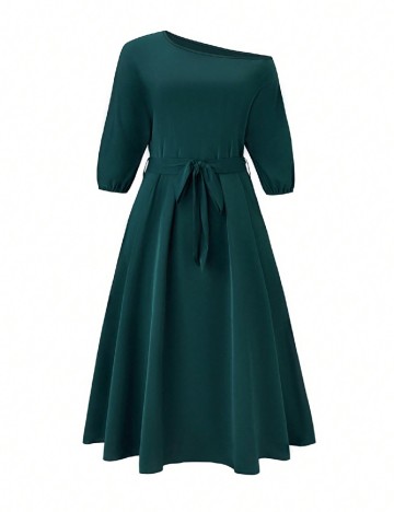 Rochie medie SHEIN CURVE, verde