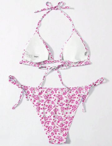 Costum de baie SHEIN, alb/roz