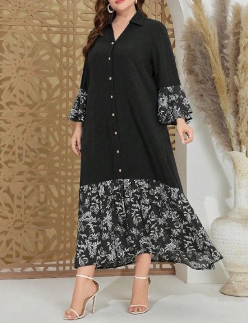 Rochie medie SHEIN CURVE, negru