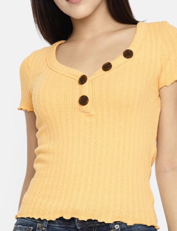 Tricou American Eagle, galben