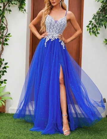 Rochie lunga SHEIN, albastru