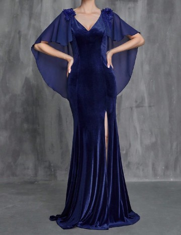 Rochie lunga Mosy, bleumarin