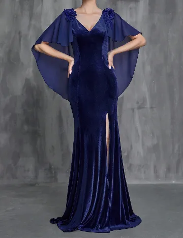 Rochie lunga Mosy, bleumarin