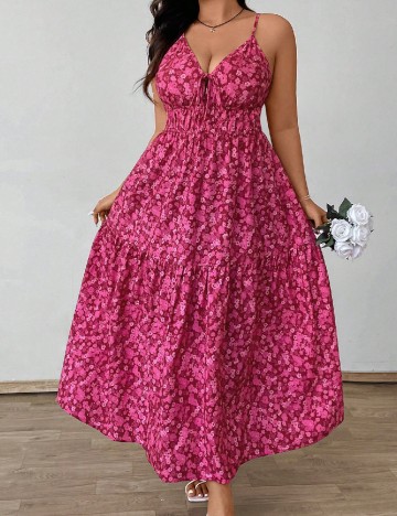Rochie lunga SHEIN CURVE, roz