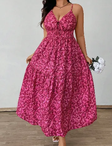 Rochie lunga SHEIN CURVE, roz