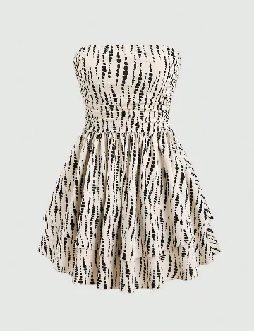 Rochie scurta SHEIN, ecru Alb